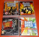 PlayStation 3 PS3 Guitar Hero Game Bundle x4 Band Hero World Tour Legend Of Rock