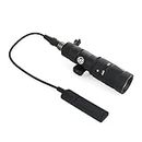 SBGJMY M340W Strobe Torch Flashlight 400 Lumen Rotating Mount Rifle Torch with Tail Button and Pressure Pad Switch for M-lok Keymod and 20mm Picatinny Rail System