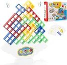 48 Pcs Tetra Tower Balance Game Russian Building Blocks, Tetra Stacking Toy Balancing Stacking Toys for Kids Adults, 2 Players or More Family Games Parties Travel Team Building Games Toy