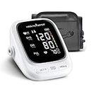 HealthSense Heart-Mate BP144 Upper Arm Automatic Digital Talking Blood Pressure Monitor, Heart Rate Machine & Pulse Checking meter for Accurate Home Monitoring with 1 Year Warranty, Batteries Included (White)