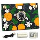 Paper Shoot Camera - Digital Papershoot Camera with Four Filters & Timelapse - Papershoot Cameras Include a Beautiful Case & Accessories (Summer Bloom Orange)