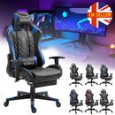 Gaming Chair For Adults Kids Racing Computer Office Swivel Adjustable Footrest