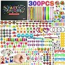 Party Bag Fillers for Kids Party Favours Unisex,300PCS Assortment Kids Birthday Party Games Bag Toys for Boys Girls Gift ,Game for Kids Prizes Classroom Giveaways Rewards