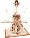 ROKR 3D Wooden Puzzle Magic Cello Model Mechanical Music Box Gift for Adult Kids