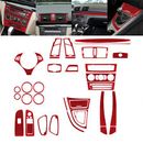 39PCS Red Carbon Fiber Full Kits Sticker Set For BMW 1 Series E82 Accessories