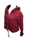 Victoria's Secret Pink Faux Fur Lined Hood Full Zip Color Maroon/Ruby Size Large New, Maroon, Large