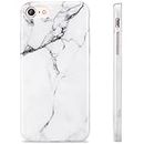 iPhone 7 Case, KINFUTON White Marble Design Phone Case, IMD TPU Anti Scratch Sleek Soft Case, Compatible with iPhone 7 4.7" (White Marble)