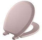 Mayfair 41EC 023 Molded Wood Toilet Seat with Lift-Off Hinges, Pink, Round by Mayfair