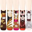 Jeasona Women's Horse Socks Horse Gifts for Women Mom Teenage Girls