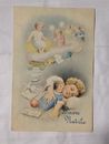 1956 Cecami 4454 RV88 Merry Christmas Card Baby Toys Angels ^