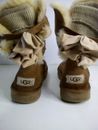 UGG Bailey Bow II Chestnut Suede Fur Boots Womens Size 9 
