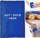 Iktu Duo Hot Cold Gel - Soft Touch Compress For Therapy, Pain Relief, First Aid - Reusable Microwaveable Hot and Cold Bag - Non Toxic CMC Gel (Random Colors)