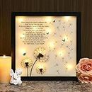 Memorial Gifts LED Shadow Box - Sympathy Gift for Loss of Mother Mom Father Dad, Bereavement Gifts Ideas in Memory of Loved One Gifts, Condolences Rememberance Grief Gifts Funeral, Dandelion Decor
