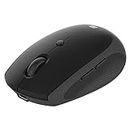 Portronics Toad III Wireless Mouse with Bluetooth & 2.4 GHz Dual Connectivity, Rechargeable, 6 Buttons, Adjustable DPI, Silicon Grip & Ergonomic Design for PC, Laptop, Mac (Black)