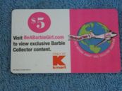 Tarjeta de regalo Barbie Convention Kmart 2012 Balance 0 On It