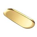 luvtree Oval Stainless Steel Tray,Jewelry&Perfume Storage Dish,Bathroom Accessory Vanity Tray,Tray Decor for Coffee Table,Candle Decoration & DisplayTray,Length30cm.Width12cm.Golden.1 Piece