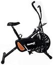 Healthex Exercise Cycle Bike For Home Gym Fitness Equipment With Stationary Handles Cardio Machine for Weight Loss at Home OCTANE (Black)