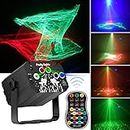 DJ Party Lights Stage Laser - Northern Light Effect RGB Led Sound Activated Disco Strobe Lighting with Remote Control - Music Show Projector for Indoor Birthday Halloween Karaoke Club KTV Dance