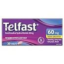 Telfast Hayfever Allergy Relief 60mg, Non-Drowsy for Sneezing, Runny Nose, Itchy Eyes and Itchy Throat, 20 Tablets
