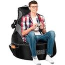 Gaming Bean Bag Chair for Adults & Kids [No Filling], Teens, Dorm Chair, Video Game Chairs, Beanbag Gaming Chair (Grey, Adult)