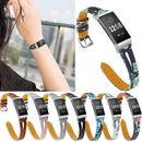 For Fitbit Charge 3/4 Slim Thin Leather Band Women Strap Bracelet Watch Strap