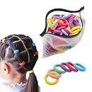 200 Pack Candy Color Girls' Elastics Hair Ties Seamless Ponytail Holder Hair Accessories