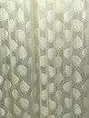 SB INDIA Polyester Heavy Floral Lining Tissue Net Fabric for Sofa Curtains Chair Cover Panel Sheer Curtain Fabric Net Transparent Unstitched Material (Cream, 1 Meter)