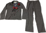 Goosebumps Slappy Costume Set Kids Size 4 Plus Grey With Red Tie And Rose