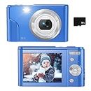 Sevenat Digital Camera for Kids Boys and Girls - 36MP Children's Camera with 32GB SD Card，Full HD 1080P Rechargeable Electronic Mini Camera for Students, Teens, Kids(Light Blue)