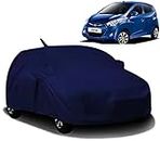 RAIN SPOOF Waterproof Car Body Cover All Accessories Compatible for Hyundai Eon with Mirror Pocket Uv Dust Proof Protects from Rain and Sunlight | Navy