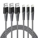 AHGEIIY iPhone Charger Cable, Apple MFi Certified Lightning Cable 3Pack 1M Nylon Braided iPhone Charger iPhone Lightning Cable Cord for iPhone14 13 12 11 X XS XR 8 Plus 7 Plus 6 Plus 5 iPad Pro iPad