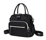 LORADI Mini Convertible Diaper Bag Tote, Small Diaper Backpack with Anti-theft Pockets, Black-gold, Small, Diaper Bag
