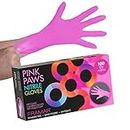 FRAMAR Pink Nitrile Gloves Small – Disposable Gloves Small, Cleaning Gloves, Plastic Gloves Disposable Food Safe, Latex Free Gloves, Gants Nitrile, Gants Jetables, Rubber Gloves