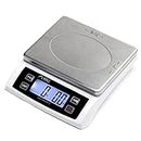 110 lb (50 kg) Digital Postal Scale, Piece Counting, Wide Stainless Steel Pan, AC Adapter, Backlit LCD, Multiple Weight Unit, Capacity: Max 50 kg (110 lb), Min 5 g (0.2 oz), Division 1 g / 0.1 oz