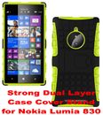 For Nokia Lumia 830 Green Strong Tough Durable Tradesman Rugged Case Cover 