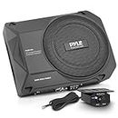 10-Inch Low-Profile Amplified Subwoofer System - 900 Watt Compact Enclosed Active Underseat Car Audio Subwoofer with Built in Amp, Powered Car Subwoofer w/Low & High Level Inputs - PPLBX10A