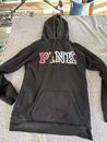 PINK Victoria's Secret Womens XS Black Long Sleeve Hoodie Sweatshirt