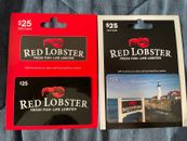 red lobster gift card $50 Total, (2) $25 Cards