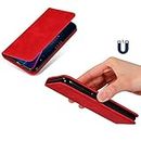 SmartLike Slim Magnetic Card Holder Stand Leather Flip Case Cover for Apple iPhone 11 - Red