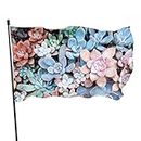 Garden Flag Fresh Succulents Cactus Yard House Outdoor Decoration Flags Banners for Patio Lawn 3x5 Ft