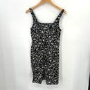 Old Navy Women Size Small Black Floral Ditsy Bodice Cami Dress NWT
