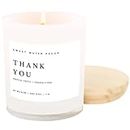 Sweet Water Decor Thank You Candle | Tropical Fruit and Sugared Orange, Summer Scented Soy Wax Candle for Home | 11oz White Jar, 50+ Hour Burn Time, Made in The USA