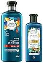 Herbal Essences Argan Oil of Morocco Shampoo,400ml & Argan Oil Conditioner,240ml For Hair Repair and No Frizz, To Smoothen Dry and Damaged Hair- No Paraben, No Glutens, PETA Cruelty Free Certified