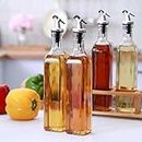 Gadgets Appliances Glass Oil and Vinegar Storage Bottle Cruet Seasoning Set for Dining Table and Home and Kitchen Sauce Bottle Dispenser [250ml + 250 ml ] Pack of 2
