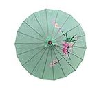 JapanBargain 3194, Asian Parasol Chinese Japanese Nylon Umbrella Parasol for Photography Cosplay Costumes Wedding Party Home Decoration Adult Size, 32 inch, Green