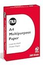 NU: Multi-Purpose Printer Paper, White, 500 Sheets