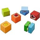 HABA 7628 - discoverer stones sound fun, robust wooden toy and educational game from 1 year, 6 colourful building blocks with different acoustic effects
