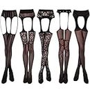 Women's 5 Styles Pack Sexy Lingerie Mesh Babydoll Stretch Sleepwear Tights Stockings Pack (5 Styles Pack)