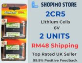 2CR5 6 V Lithium-Ionen Fotokamera Akku hohe Kapazität Eunicell Batterien UK x 2