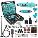 Homdum Multifunctional Tool Kit with 2 Pc Mini Rotary Die Grinder 30000 rpm and Mini 16000 rpm with Flexible Shaft Locator Stand Shield and Handle total 175 pc accessories with 6 month's warranty